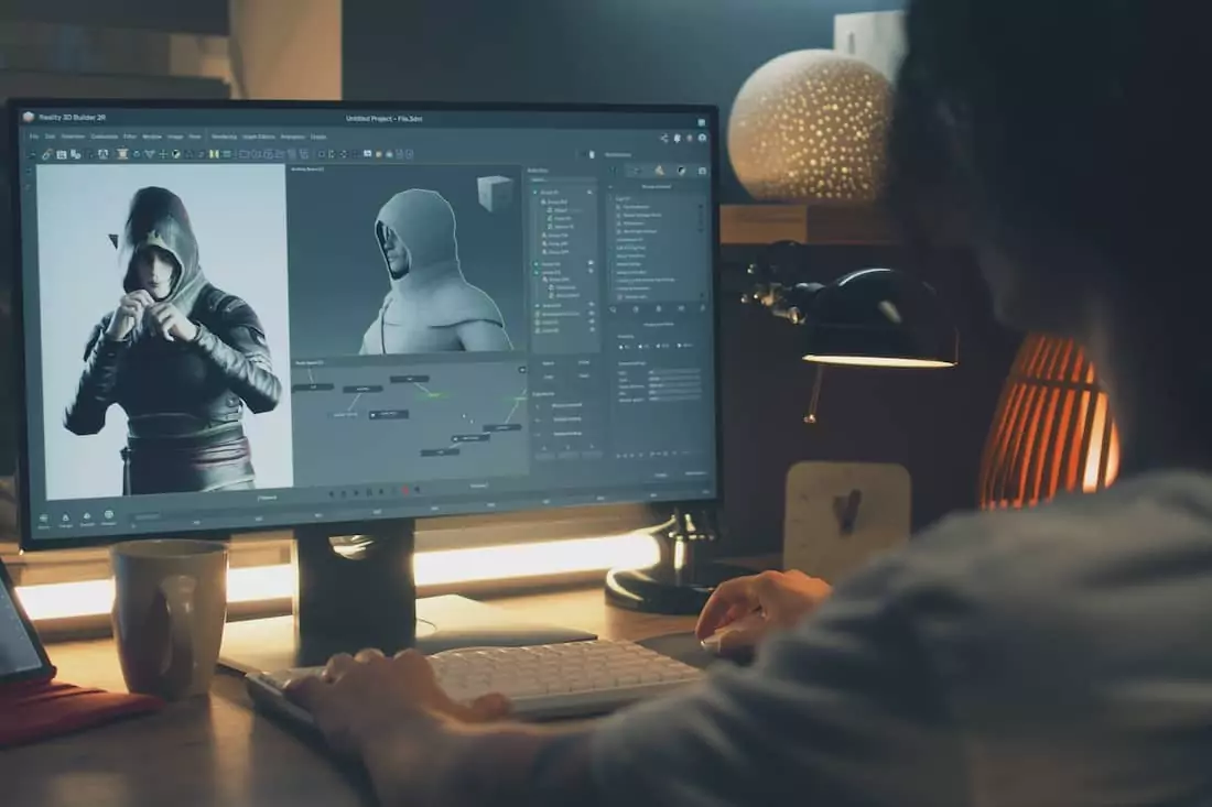 Engineer Making a Game Asset